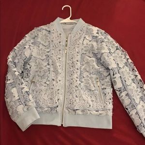 Chico’s lace zipper jacket